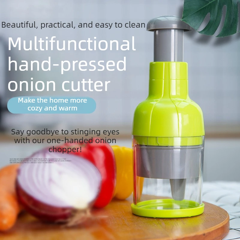 Manual Garlic Ginger Onion Chopper Stainless Steel Hand Press Mincer Quick Seasoning Crusher Multifunctional Food Dicer