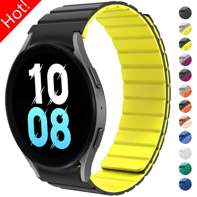 

Magnetic Silicone Strap for Samsung Galaxy Watch 6 5 4 40mm 44mm 6 4 Classic 43mm 47mm Bracelet for Watch 5 Pro 45mm Watchband