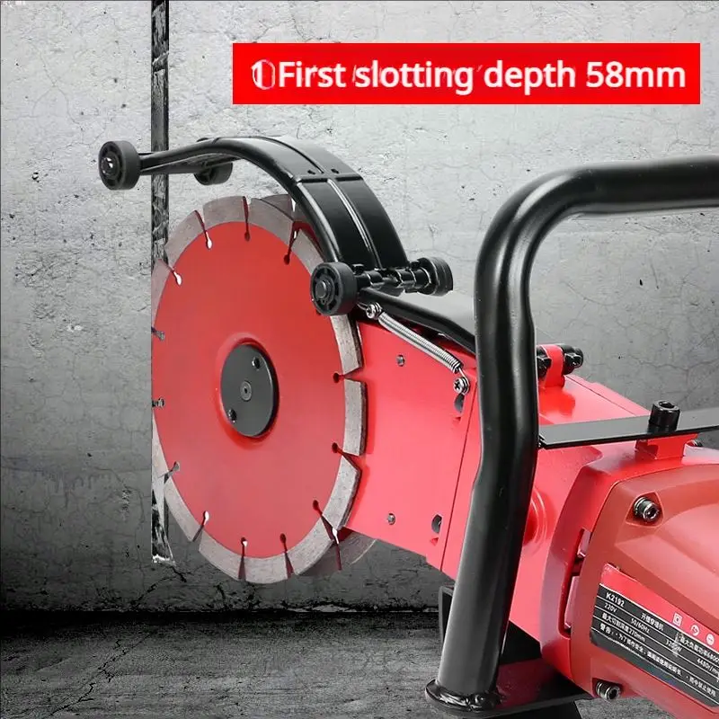 Machine de découpe de mur en pierre de béton, Double main, haute puissance 6800W, pour Installation d'eau et d'électricité, Machine à rainurer