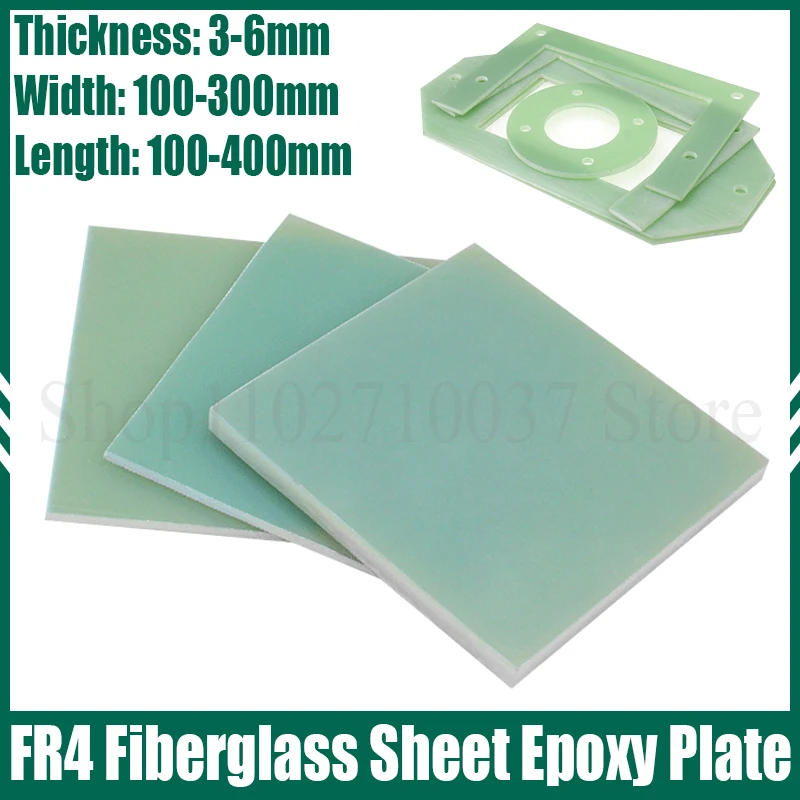 

1PCS FR4 Fiberglass Sheet 3240 FR-4 Epoxy Resin Board Glass Fibre 3D Printer Water-green Epoxy Plate Thickness 3-6mm