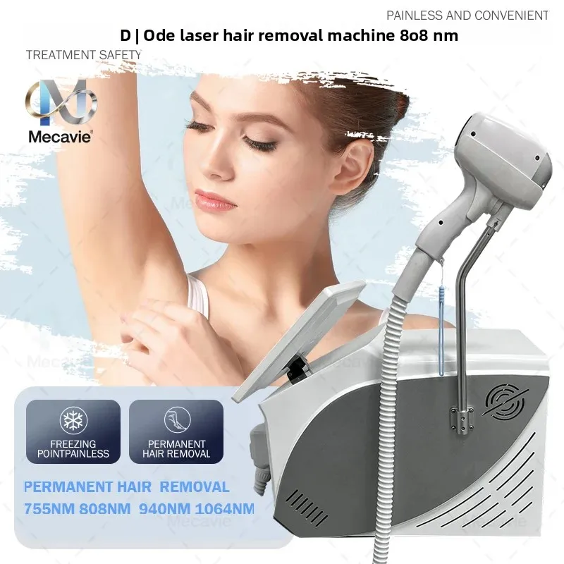 Newest Diode Laser Hair Removal Device Alexandrite 4 Wavelength  808nm Semiconductor Cooling Head Beauty Salons' top Choice