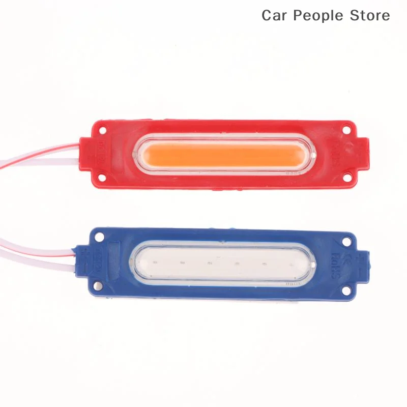 

1 Piece 1 To 2 Vehicle Warning Flash Lamp 12V COB Red Blue Strobe Lights For Car Moto Bike Grille Decor Atmosphere Lighting