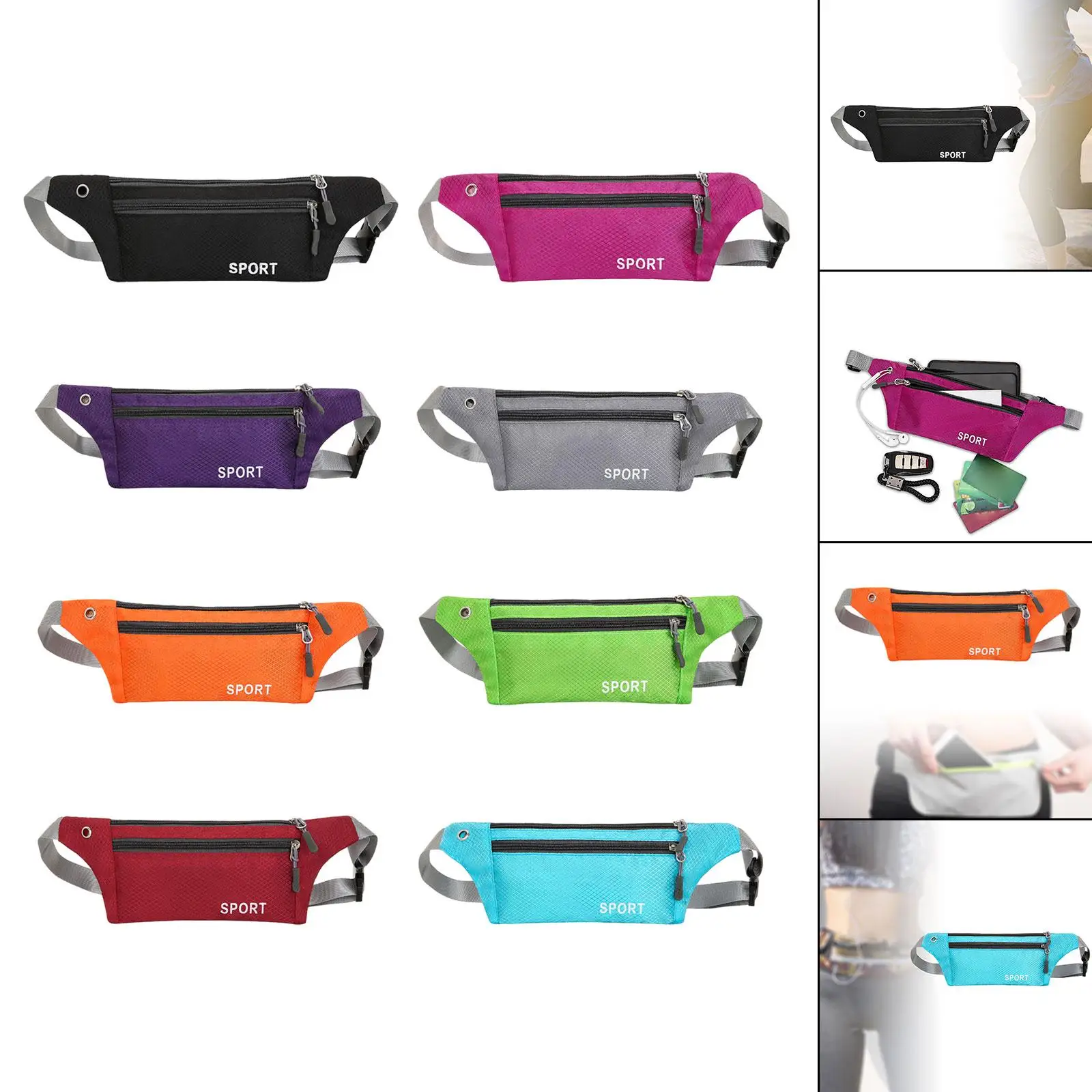 Running Waist Pack for Women Men Running Belt Waistband Bag Runners Fanny Pack for Jogging Hiking Camping Fitness Traveling view 4