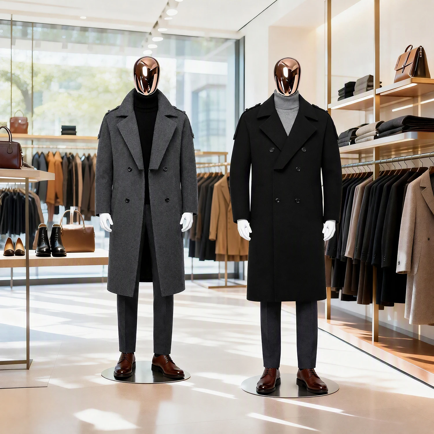 Autumn And Winter trench coat Men High Quality Comfortable Casual Warm Large Size Solid Color Loose Woolen Coat size M-3XL