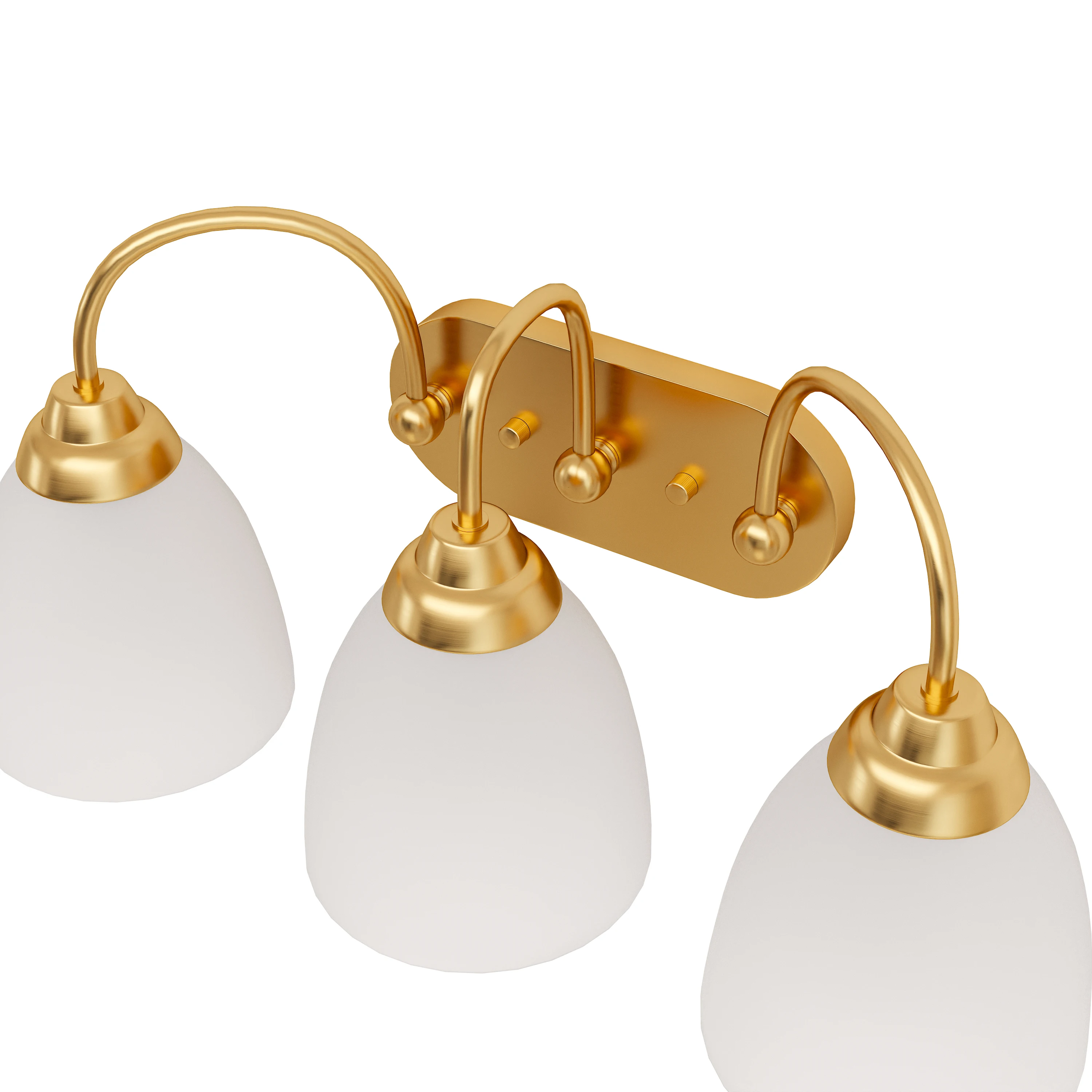 Modern indoor LED makeup light with frosted glass shade dimmable indoor lighting