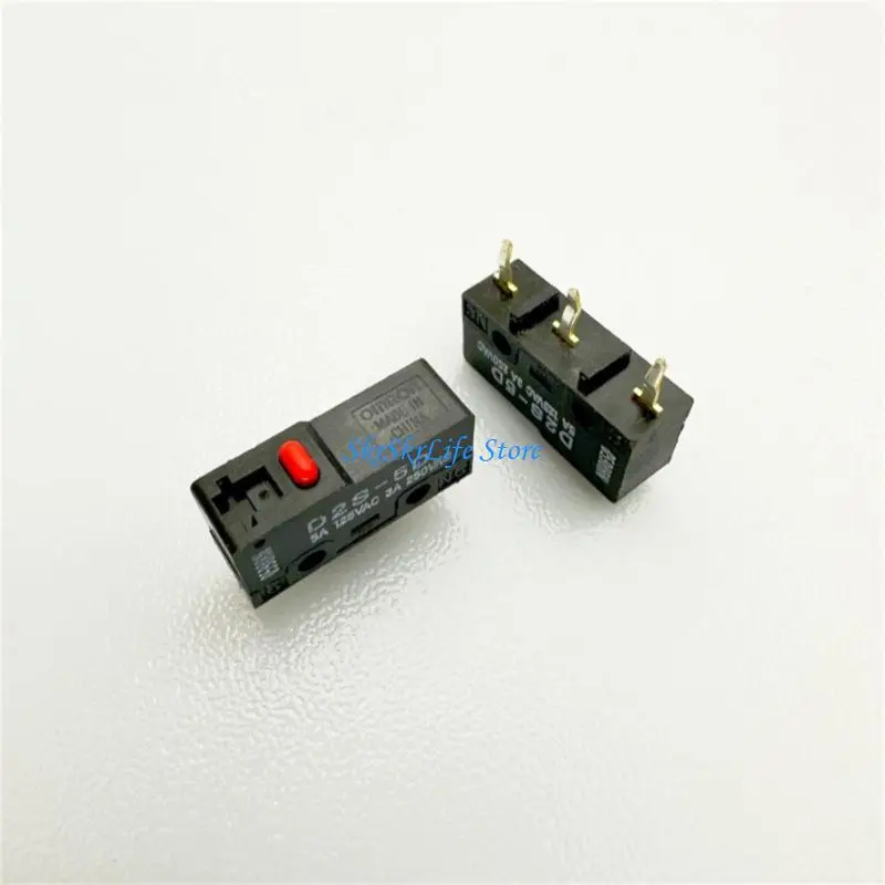 E65E 4Pcs D2S-5D Small Switcher Straight Into 3 Pointed Feet Touch Button 3A Limit Reset Light For Electronic Equipment