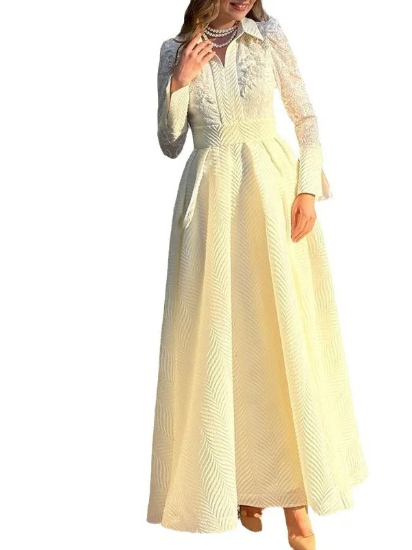 

Женское винтажное длинное кружевное платье 2026 года с вышивкой жемчужными цветами на груди, в стиле принцессы, средней длины, для трансграничной торговли