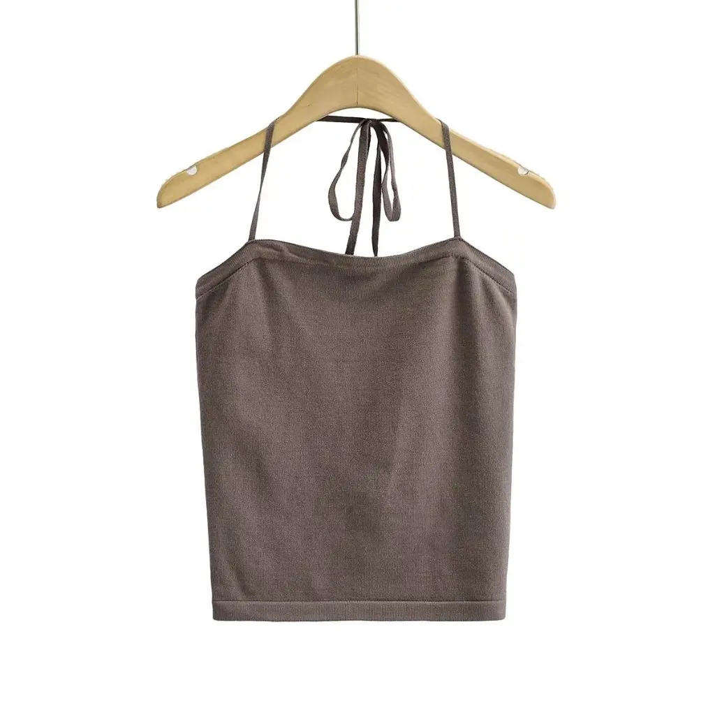 

Women's Slim Neck Knitted Camisole And Blouse Top Set Pure Desire Spring Autumn Two-Piece Open Cardigan Style