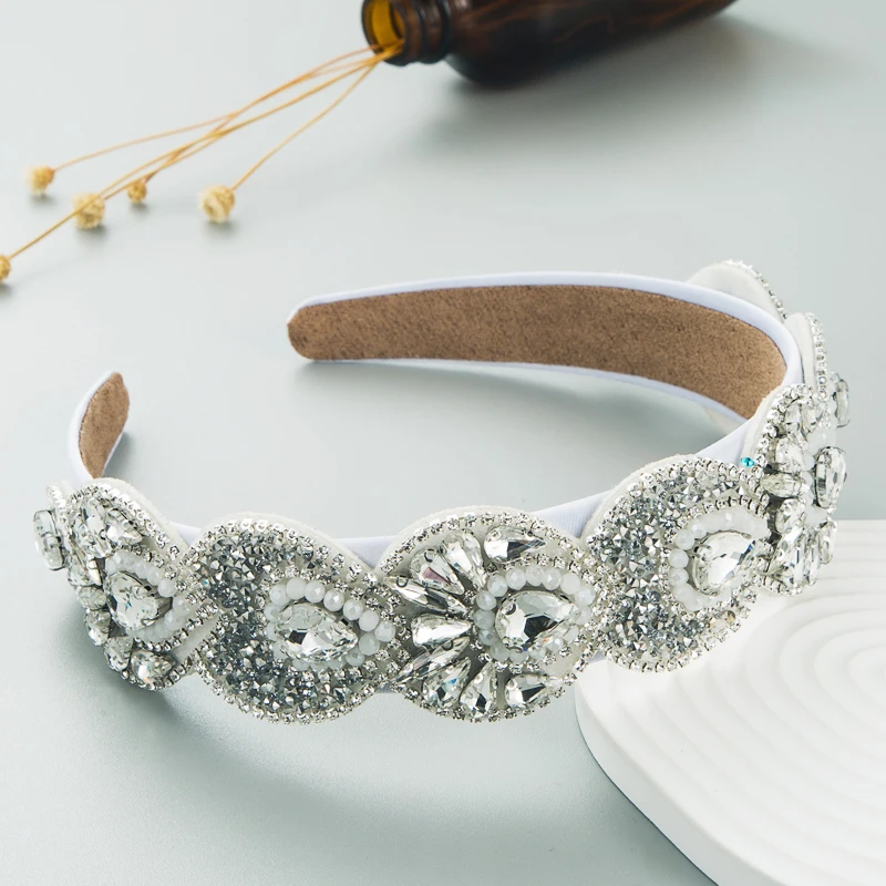 Fashion Retro Baroque Crystal Headband, Korean High-end Hair Accessories  Korean Version Hair Band