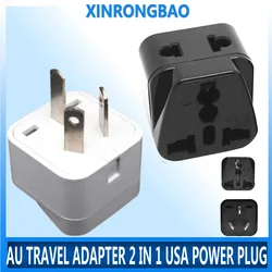 Australia,New Zealand, China Power Plug Adapter,AU Travel Adapter 2 in 1 USA Grounded Outlet Universal Socket-Type I- Argentina