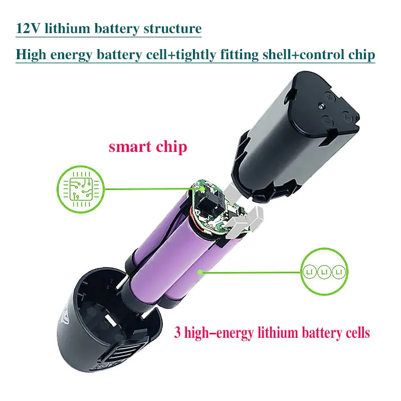 Suitable for 12V Power Tools, Lithium-ion Rechargeable Batteries, Drill Bits, Electric Screwdrivers, Angle Grinders, Etc