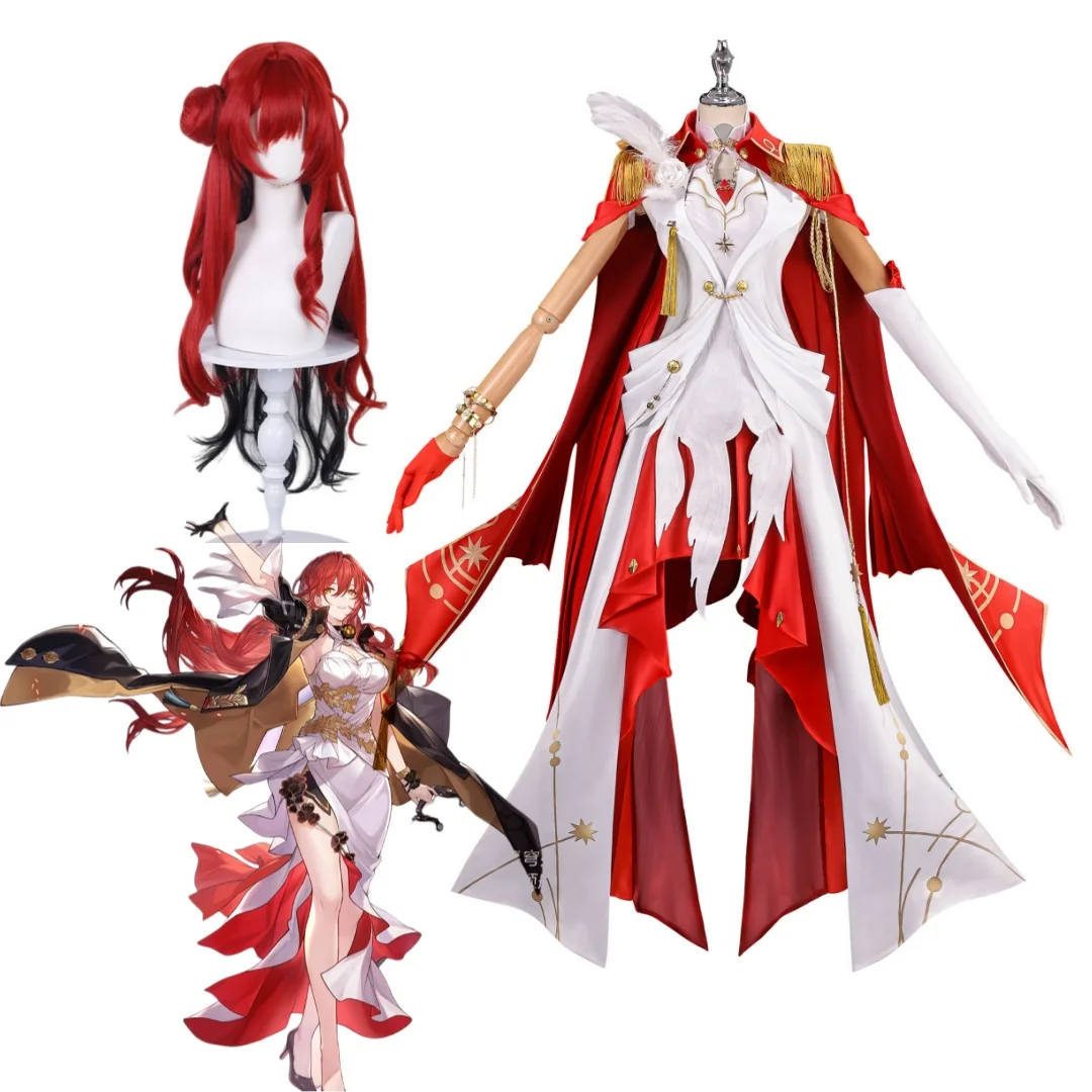 Disfraz de Cosplay de Murata Himeko, Peluca, Disfraz para Actuación en el Escenario de Honkai Star Rail, Disfraz para Fiesta de Halloween