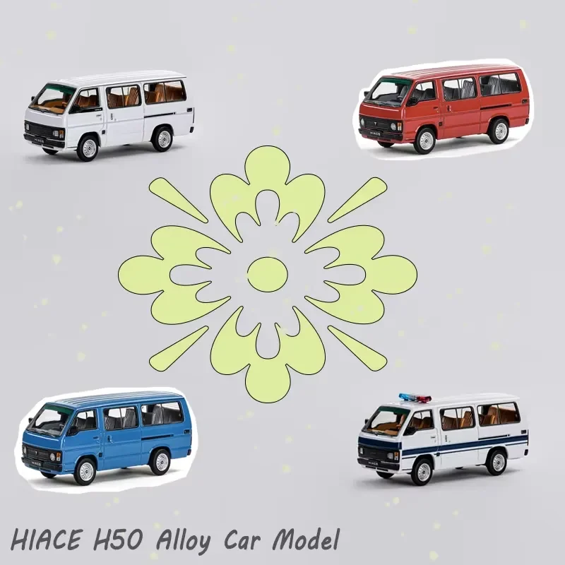 for MASSDI 1/64 HIACE H50 Diecast Vehicle Miniature Metal Collectible Display Piece Exquisite Craftsmanship Ornament for Home