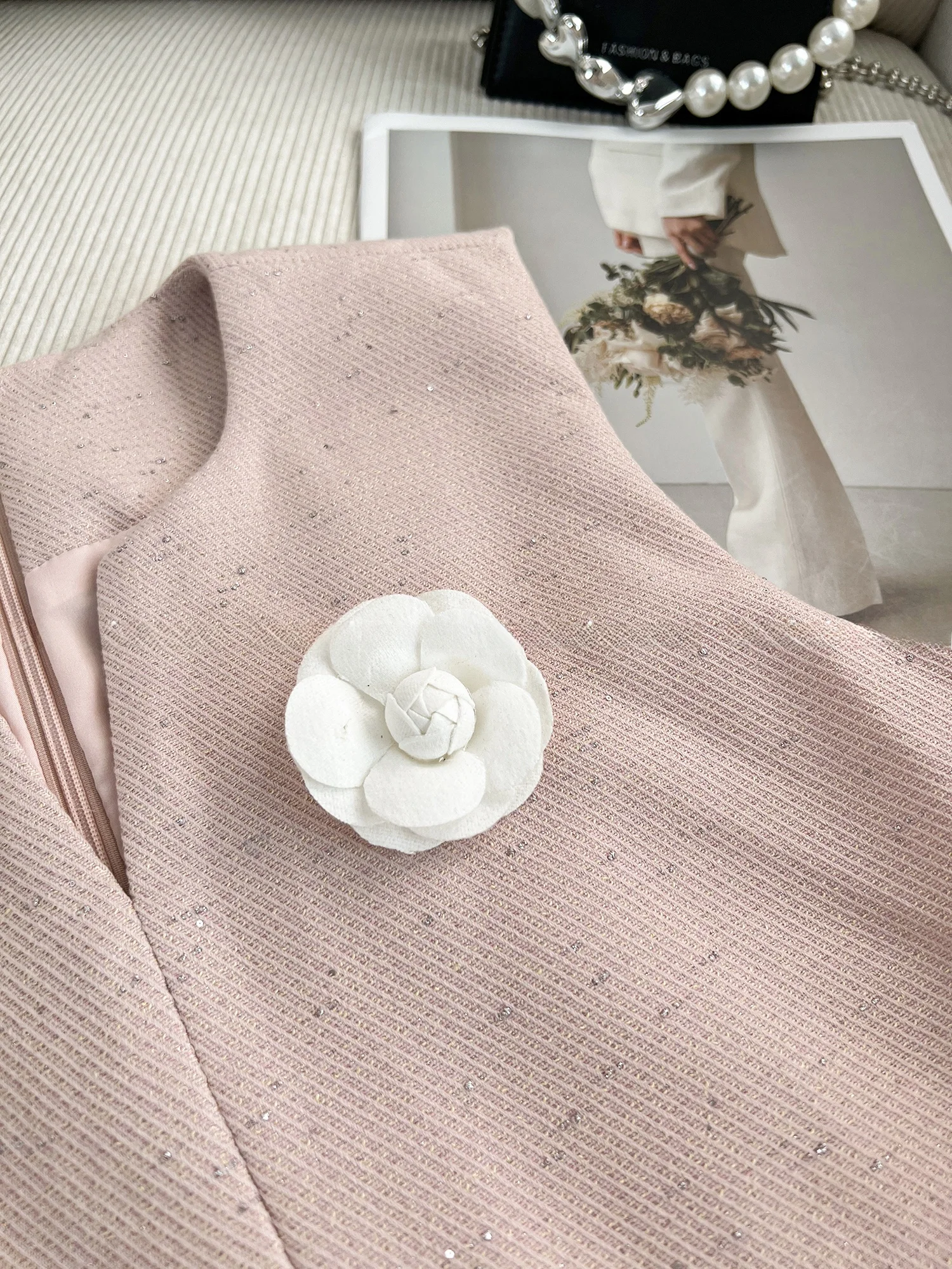 Ele Summer New Sweet Slimming Vest Dr Floral 3D Design Casual A-Line Silhouette V-Ne Zipper Closure Polyester 