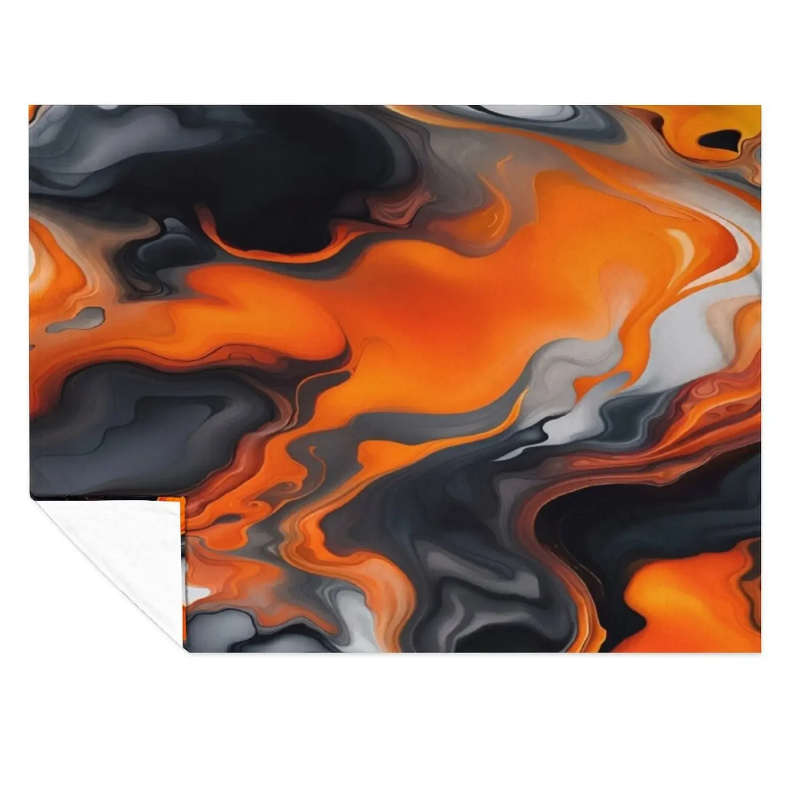 

Translucent Burnt Orange White Black Grey Abstract Throw Blanket Blankets For Bed blankets ands Heavy Blankets