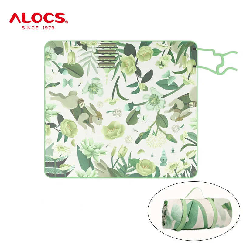 

ALOCS Outdoor Portable Waterproof Camping Ground Mat Moistureproof Rug Blanket Picnic Pad For Campsite Beach Travel BBQ