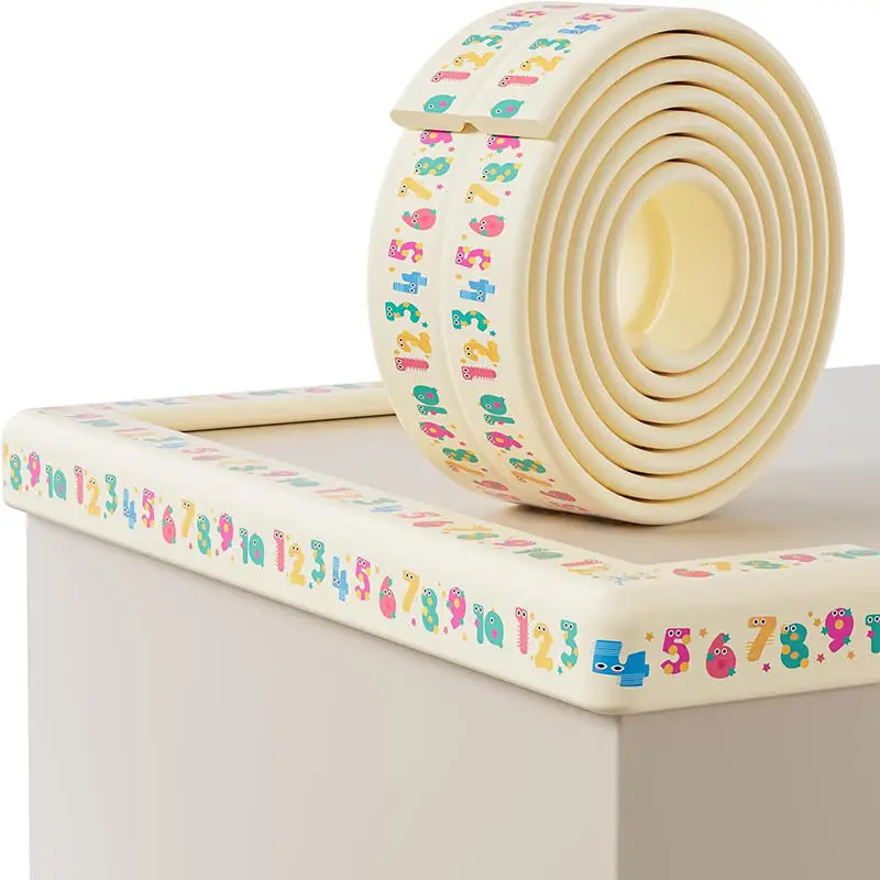 

2m Desk Edge Protection Strip, Cartoon Digital Model, Child Safety Wall Angle Protector, Soft and Thick Anti-Collision Cushion