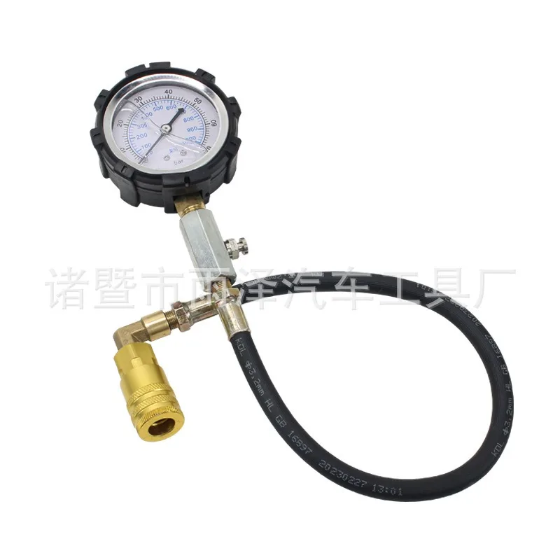 Universal Diesel Engine Cylinder Compression Pressure Tester Gauge Kit with Multi-Size Adapters for High Pressure Testing