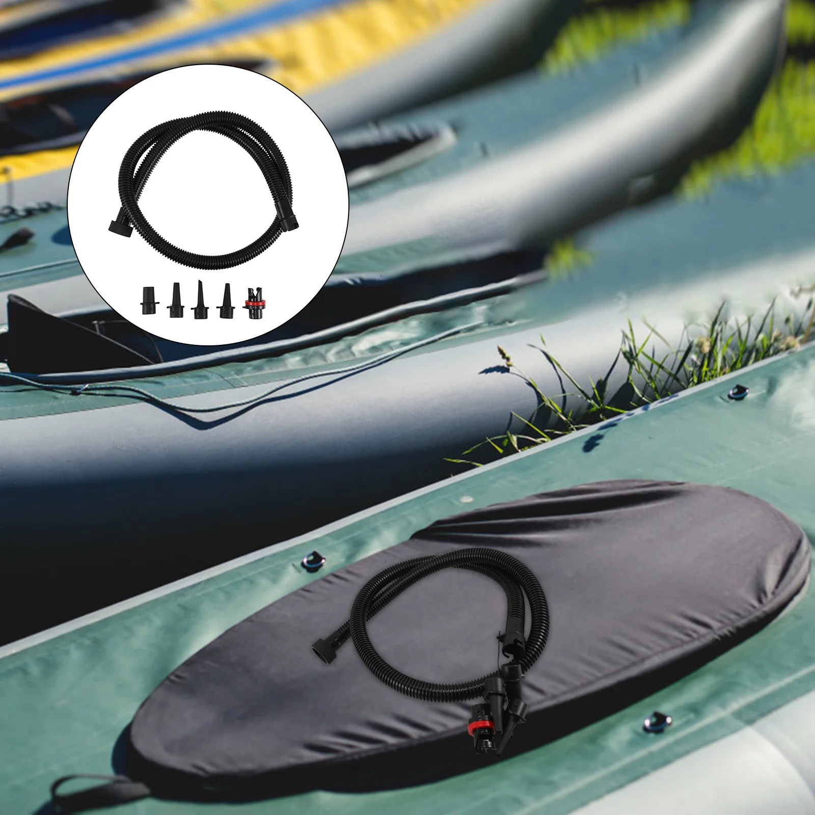 

Комплект шлангов для насоса для падлборда и каяка, универсальный адаптер, сверхпрочный ПВХ, для надувных лодок, быстроразъемное соединение, замена