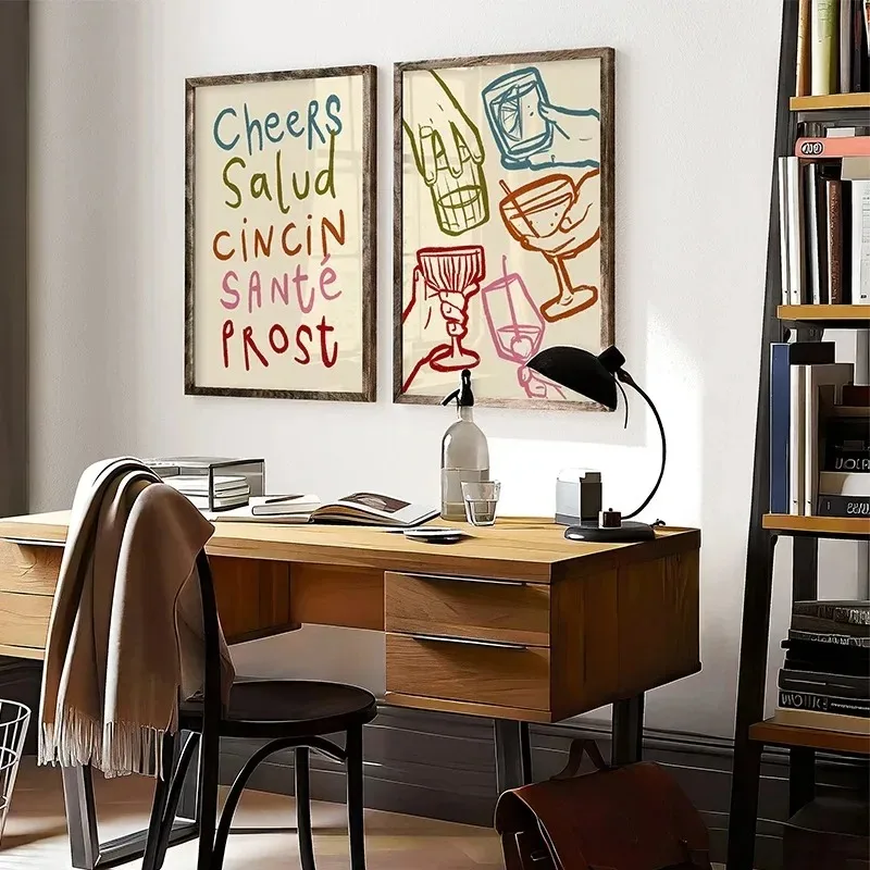 Minimalist Mocha pot line painting, coffee culture mural, start a new day coffee poster, kitchen coffee bar decoration poster