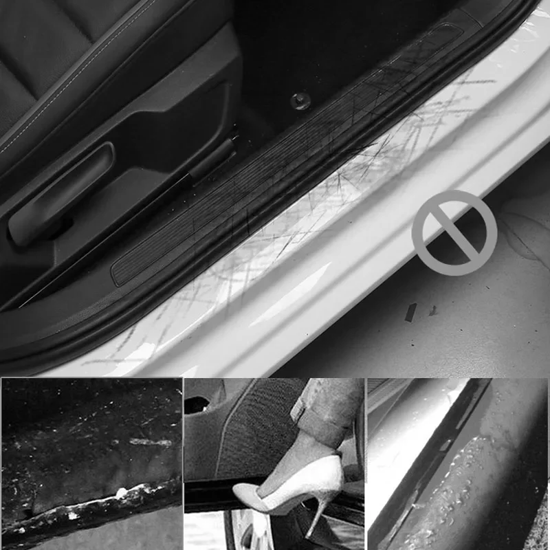 PU Leather Car Door Sill Mat Cover Protector Sticker for Changan Cs55 Plus 2020 2021 2022 Cs55plus Doors Threshold Accessories