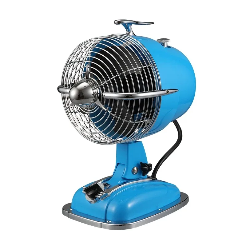 

Retro aircraft head electric fan Household desktop fan