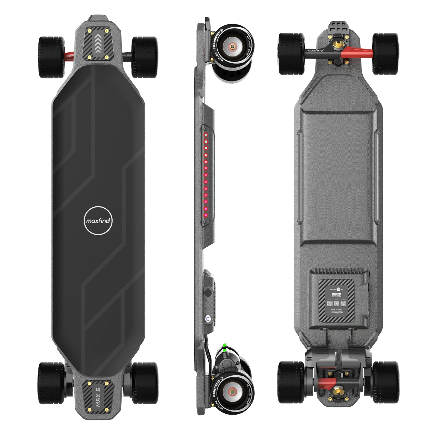 MAXFIND MAX6 Electric Skateboard with Remote, Up to 26 Mph Top Speed, 31 Miles Range, 220 Pounds Max Load, Long board for Adults