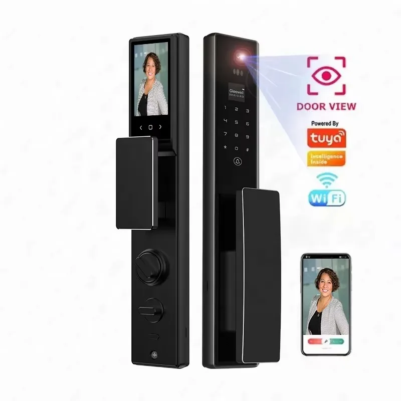 

3D Face Recognition Video Intercom Automatic Password Digital Fingerprint Smart Door Locks