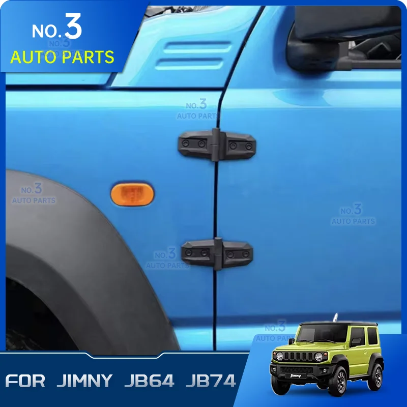 

4Pcs ABS Car Engine Hood Door Hinge Decoration Cover Trim For Suzuki Jimny JB64 Sierra JB74W 2019 2022 Exterior Styling Accessor