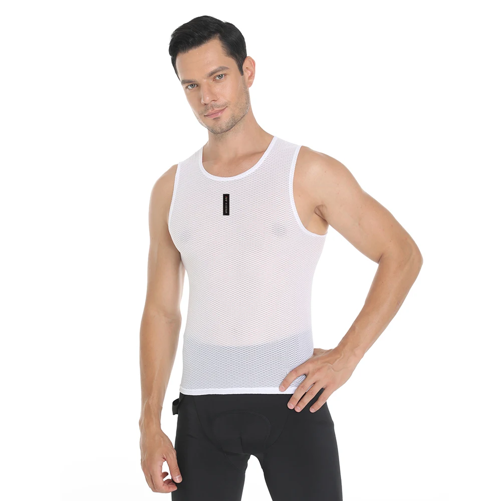 Camiseta Base de ciclismo para hombre, chaleco de malla, ropa interior