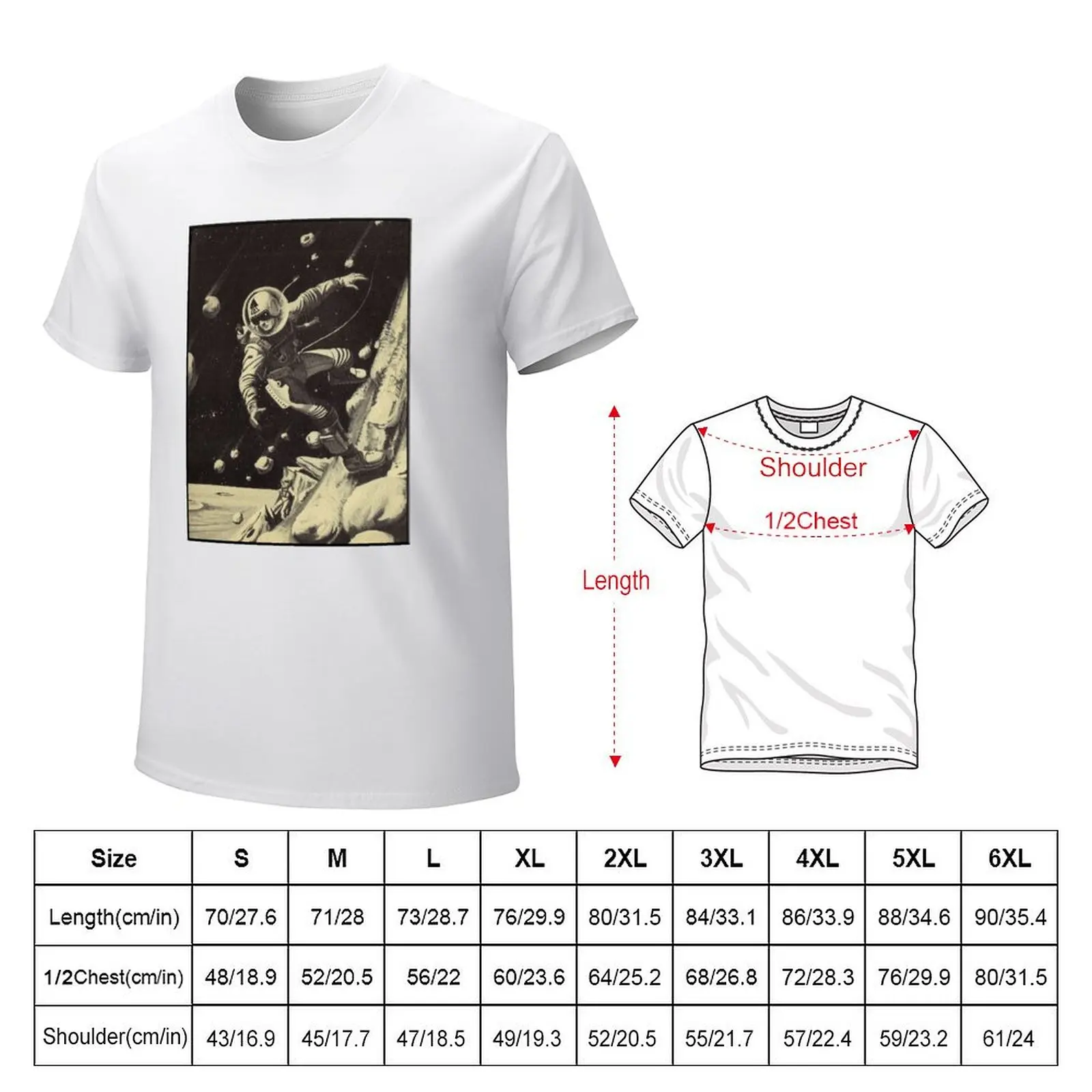 Space Surfer T-Shirt anime sublime men clothings