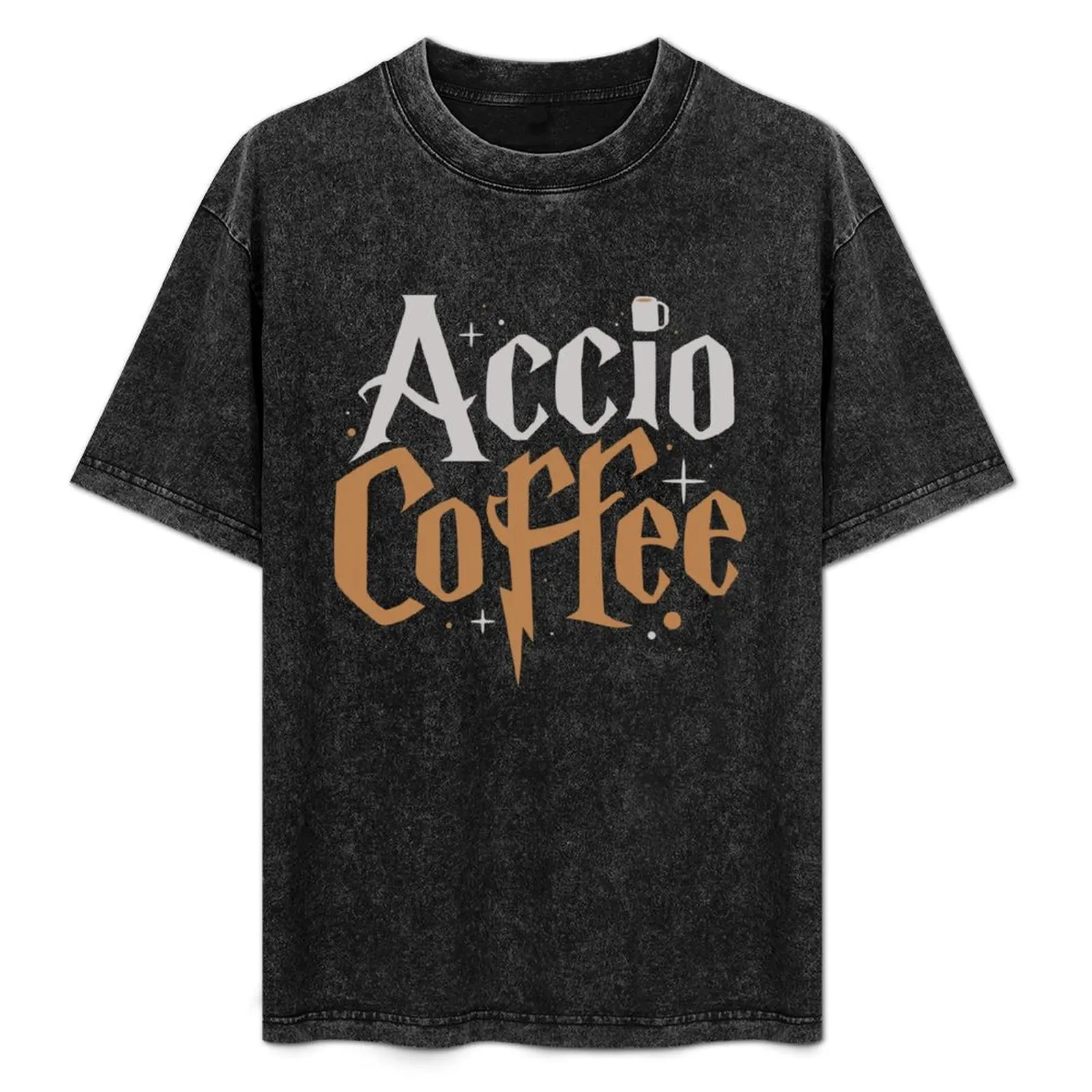 

Accio Coffee T-Shirt Minimalist Plain Crew Neck T-Shirt