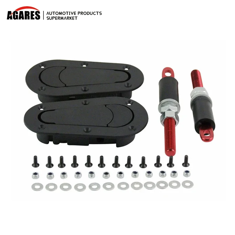 Universal Racing Car Hood Pin Engine Bonnet Latch Lock Kit Refitting with Keys Hood Lock Hood Mount Car Accessories