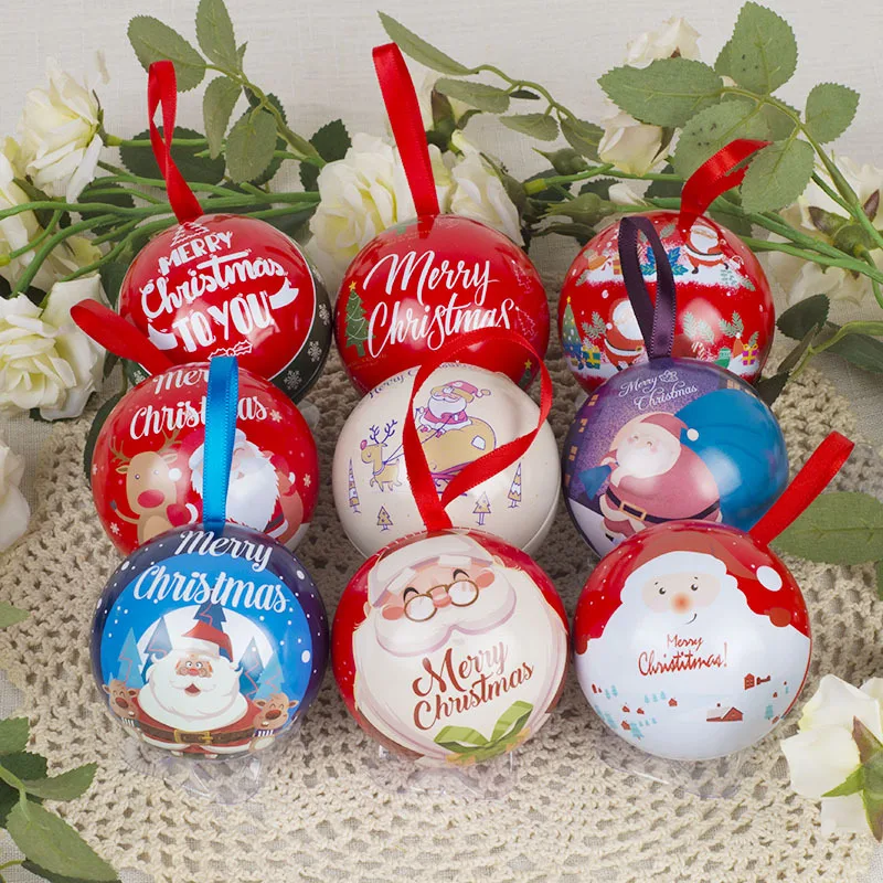 Christmas Ornament Pendant Fairy Ball Christmas Candy Gift Box Creative Pendant Iron Ball Christmas Article Atmosphere Pendant