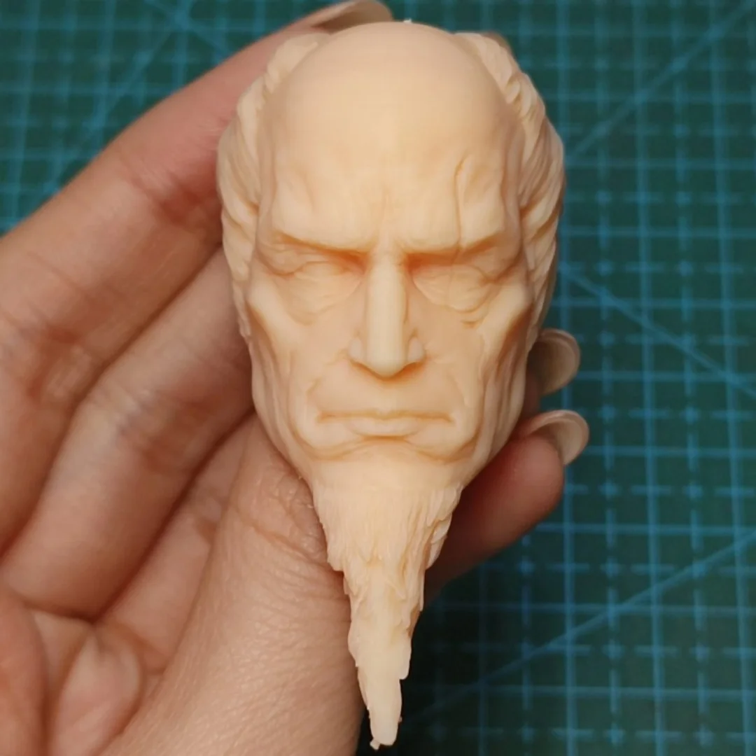 

1/6 Scale Ancient Janpanese Anime Male Head Sculpt Carving Model for 12" Action Figure Unpainted
