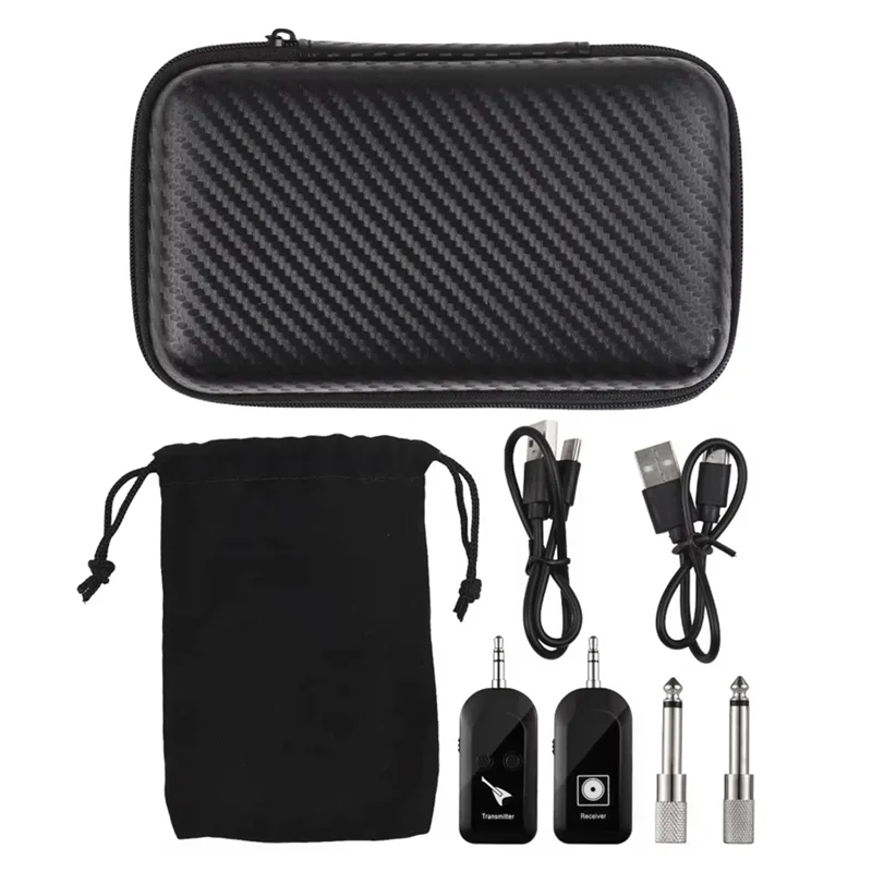 

RTENTE-Wireless Guitar System Rechargeable 2.4G Guitar Transmitter Receiver Set Realtime With 6.35Mm Adapter Musicaccessories