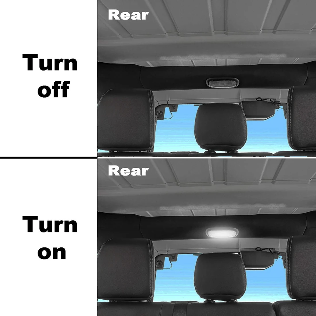 

JK Dome Light Bulbs, Interior Bright White Upper LED Reading Map Lights Kit for Jeep Wrangler JK 2007-2017 4-Door - 3PCS