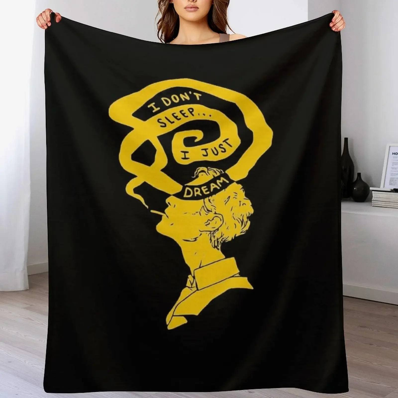 

Rustin Cohle Quote - I don't sleep, i only dream Throw Blanket Heavy Summer Beddings manga warm for winter Blankets