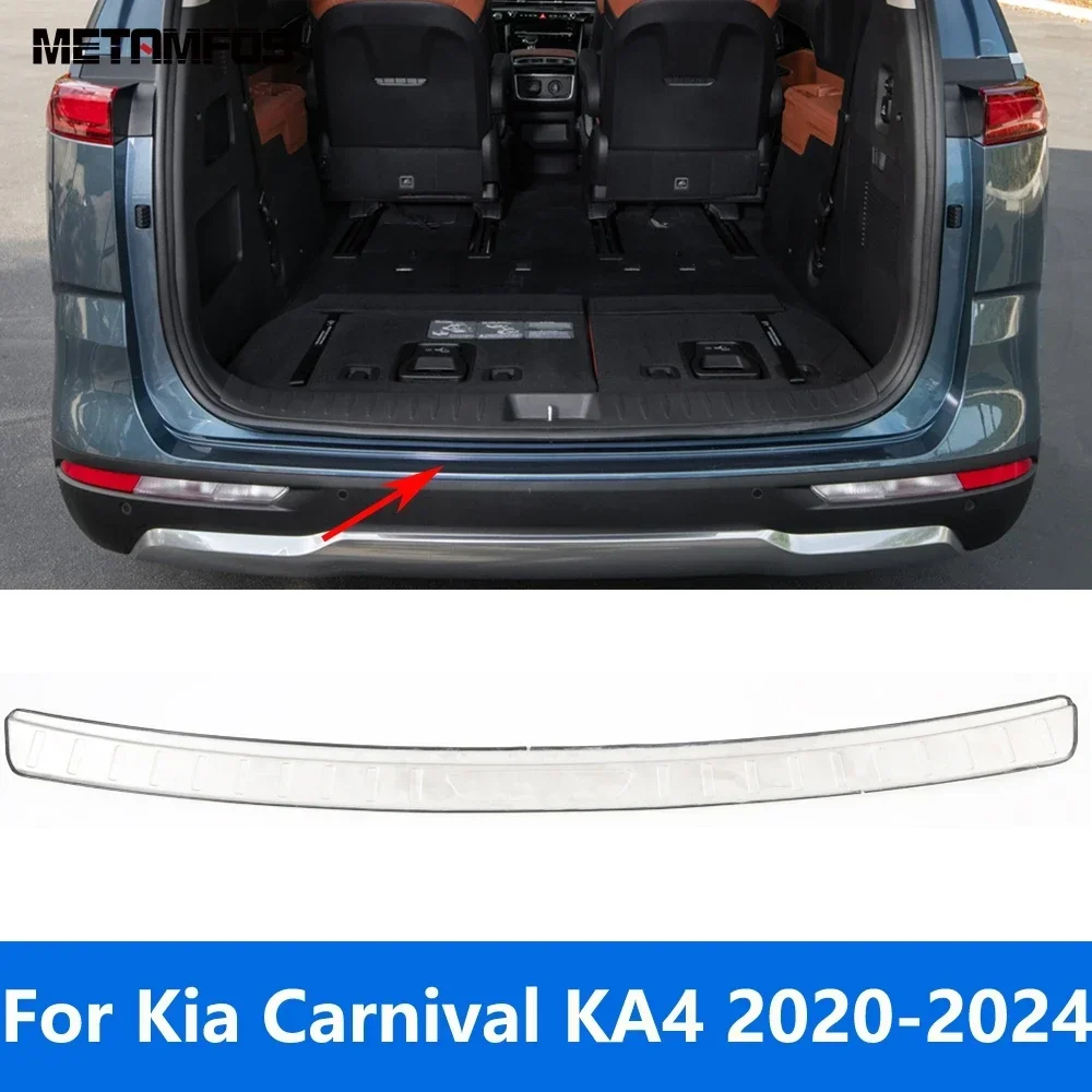

Accessories For Kia Carnival KA4 2020-2022 2023 2024 Exterior Rear Trunk Bumper Foot Plate Tailgate Door Sill Scuff Guard Plate