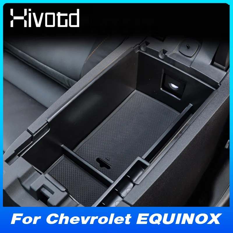 Armrest Storage Box Organizer Stowing Tidying Interior Decoration Parts Car Accessories Stylings For Chevrolet Equinox 2019 2024