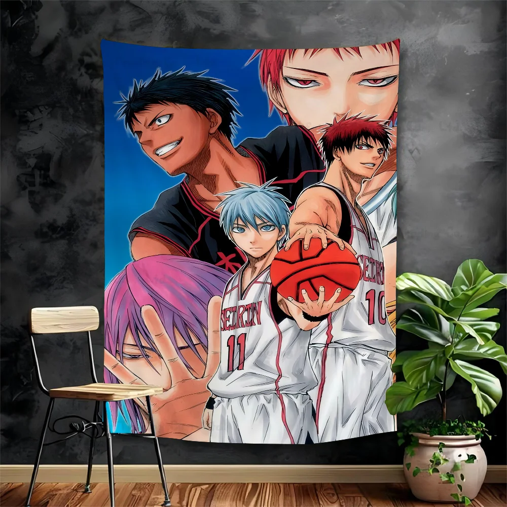 Kuroko S Basketball Colorful Tapestry Wall Hanging Hippie Flower Wall Carpets Dorm Decor Wall Art Decor