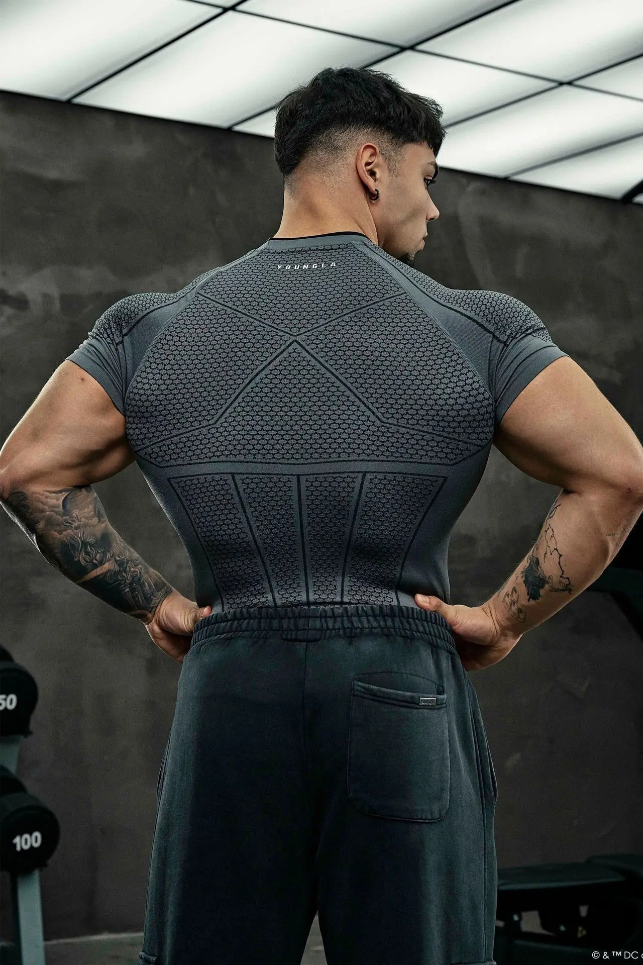 Summer new Men's Tight T-shirt Jogger YA Sports Fitness Ice sensation Tight-fitting Running Training Speed Dry Short sleeves image 6