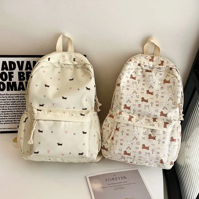 Kpop Korean Style Backpack for Girls, Cute Printed School Bag for  Senior High School Students, Fashion Travel College Backpack
