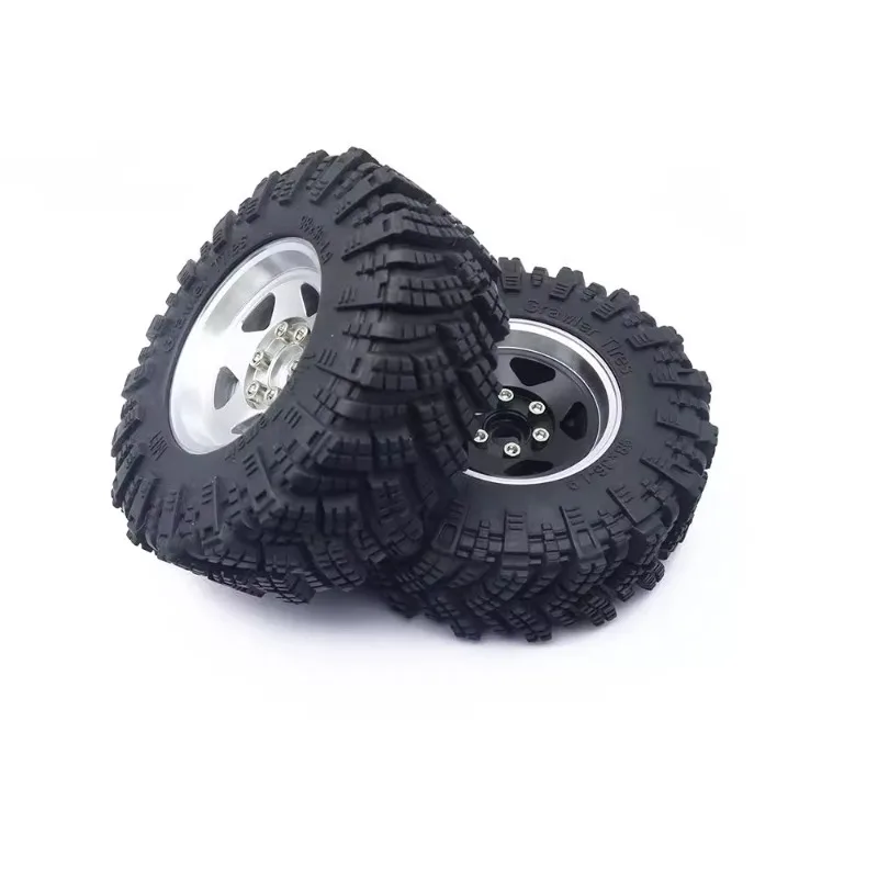 

Metal Wheel Hub Tire 4pcs 98mm Rc Car Upgrade Accessories for MJX H12Y 1/12 Rc Rock Crawler Off-road Car