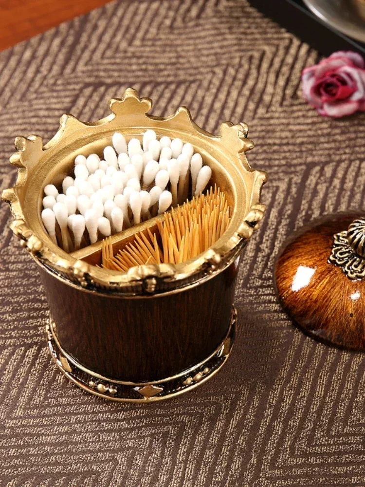 Creative Coffee Table Living Room and Hotel American Style High-End Cotton Swab Small Storage Tank Toilet Toothpick Box