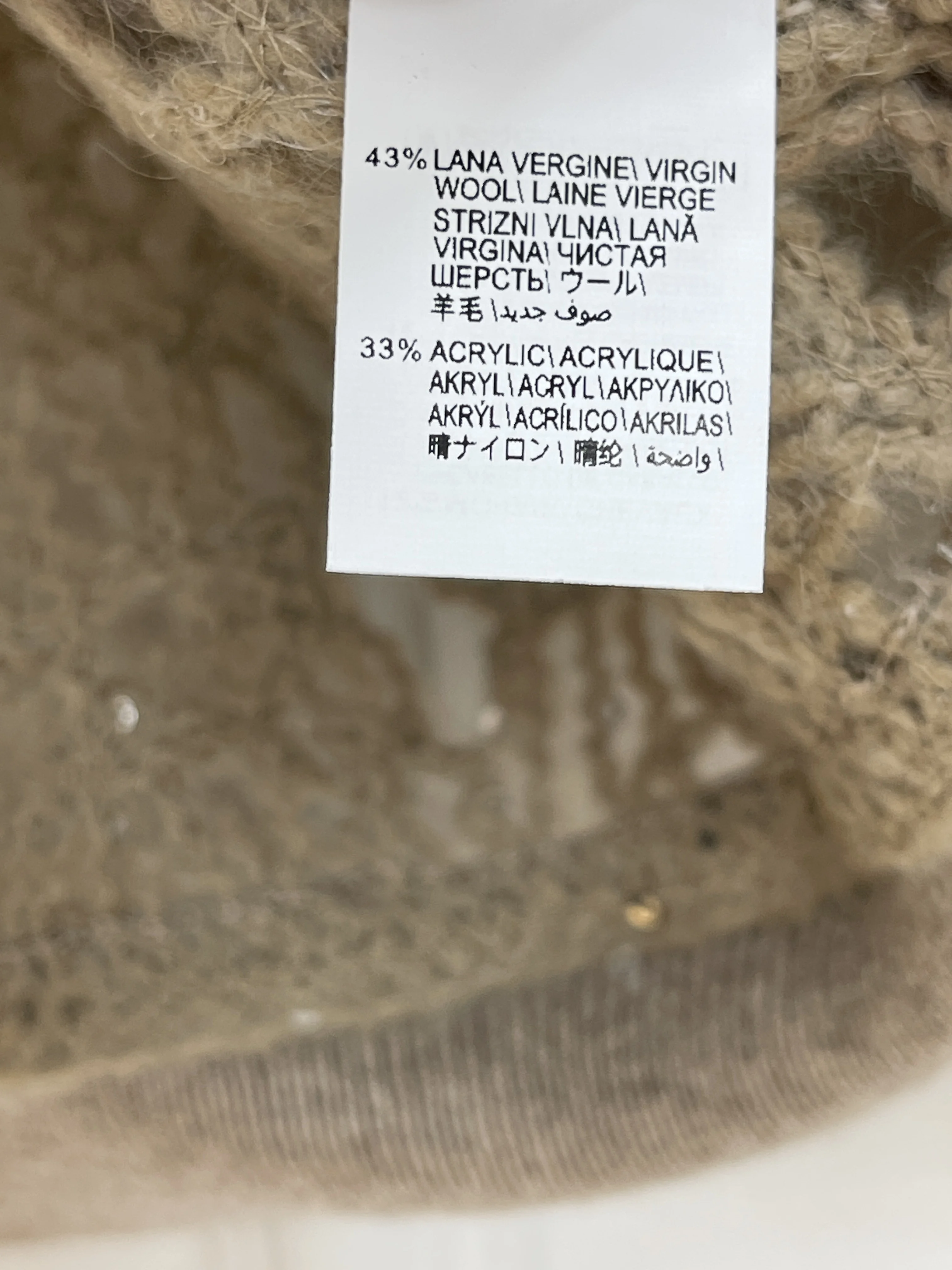 Autumn And Winter Heavy Hollow Sequined Wool Brushed Sweater Women'S Retro Long-Sleeved Blouse Women