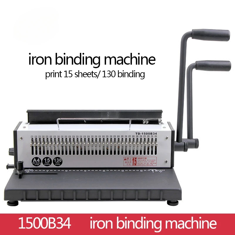 A4 Binder Puncher 1Pc Manual 34 Holes Metal Spiral Wire Spool Binding Machine