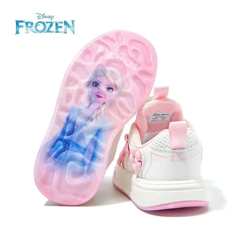 2024 new Summer Girls' Elsa Princess Style Spinning Button Student Children's Athletic children girls kids shoes