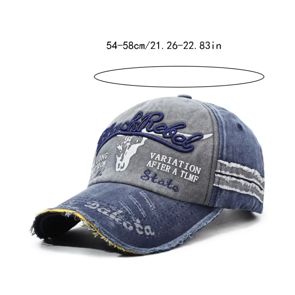قابل للتعديل قبعة بيسبول مغسولة القطن الترفيه إلكتروني التطريز بلغت ذروتها قبعة واقية من الشمس المرقعة اللون فاسق قبعة الشمس الشارع الشهير #5
