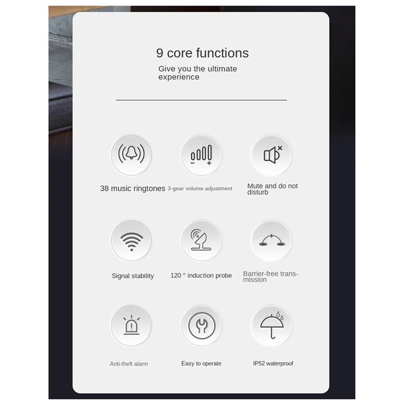 مقاوم للماء مستشعر لاسلكي جرس الباب فناء 200 متر مسافة إنذار مخزن دينغ جهاز ترحيب الولايات المتحدة التوصيل دائم سهلة التركيب